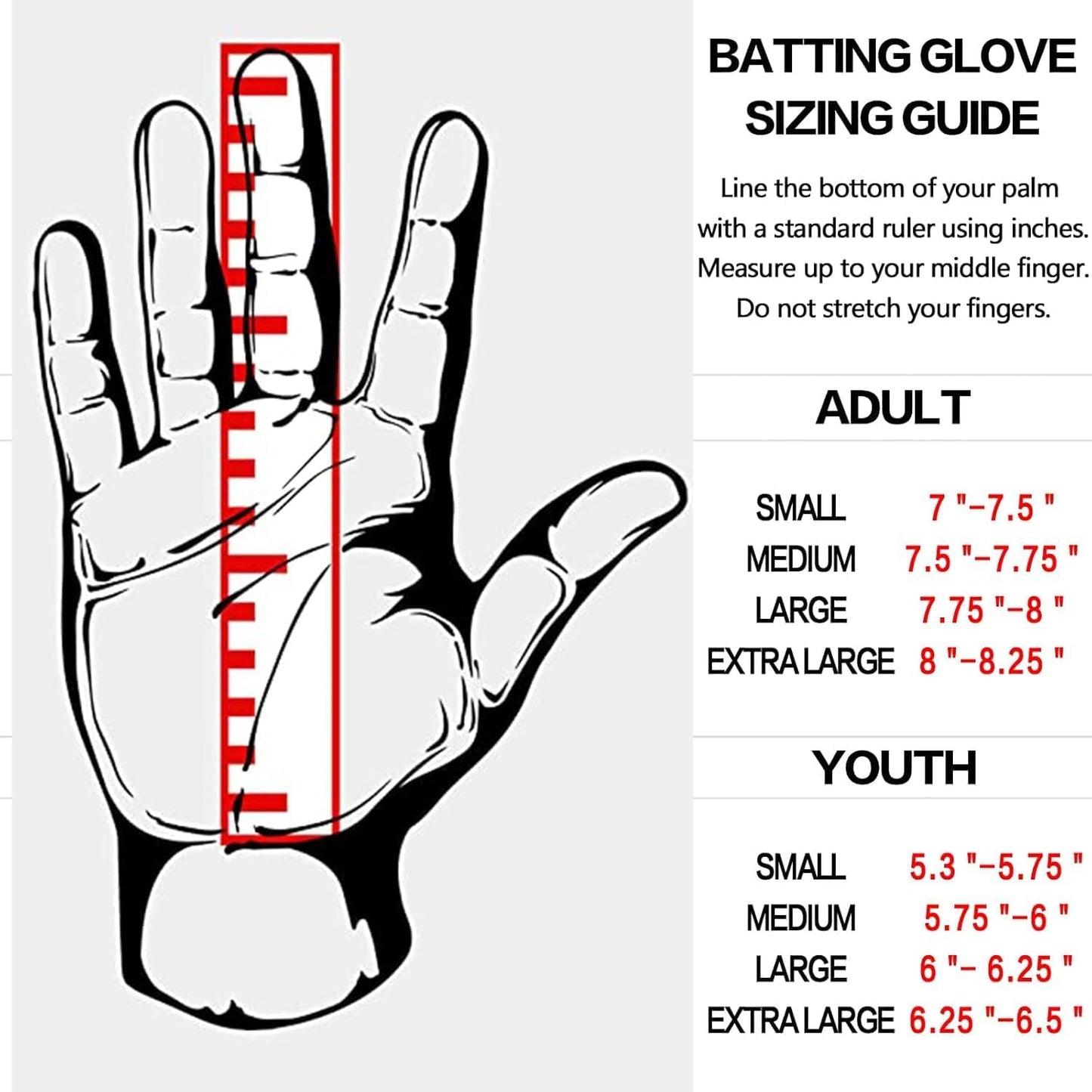 Premium Cabretta Leather Batting Gloves for Men, Women, and Youth - Pro Grip Baseball & Softball Gloves (1 Pair)