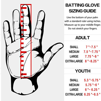 Premium Cabretta Leather Batting Gloves for Men, Women, and Youth - Pro Grip Baseball & Softball Gloves (1 Pair)