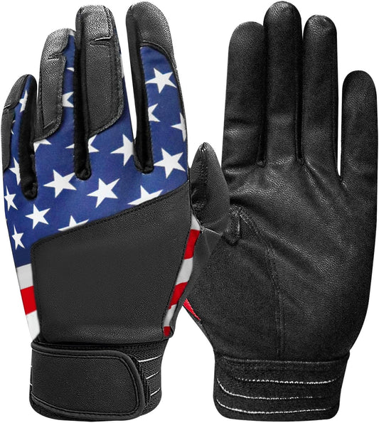 Premium Cabretta Leather Batting Gloves for Men, Women, and Youth - Pro Grip Baseball & Softball Gloves (1 Pair)